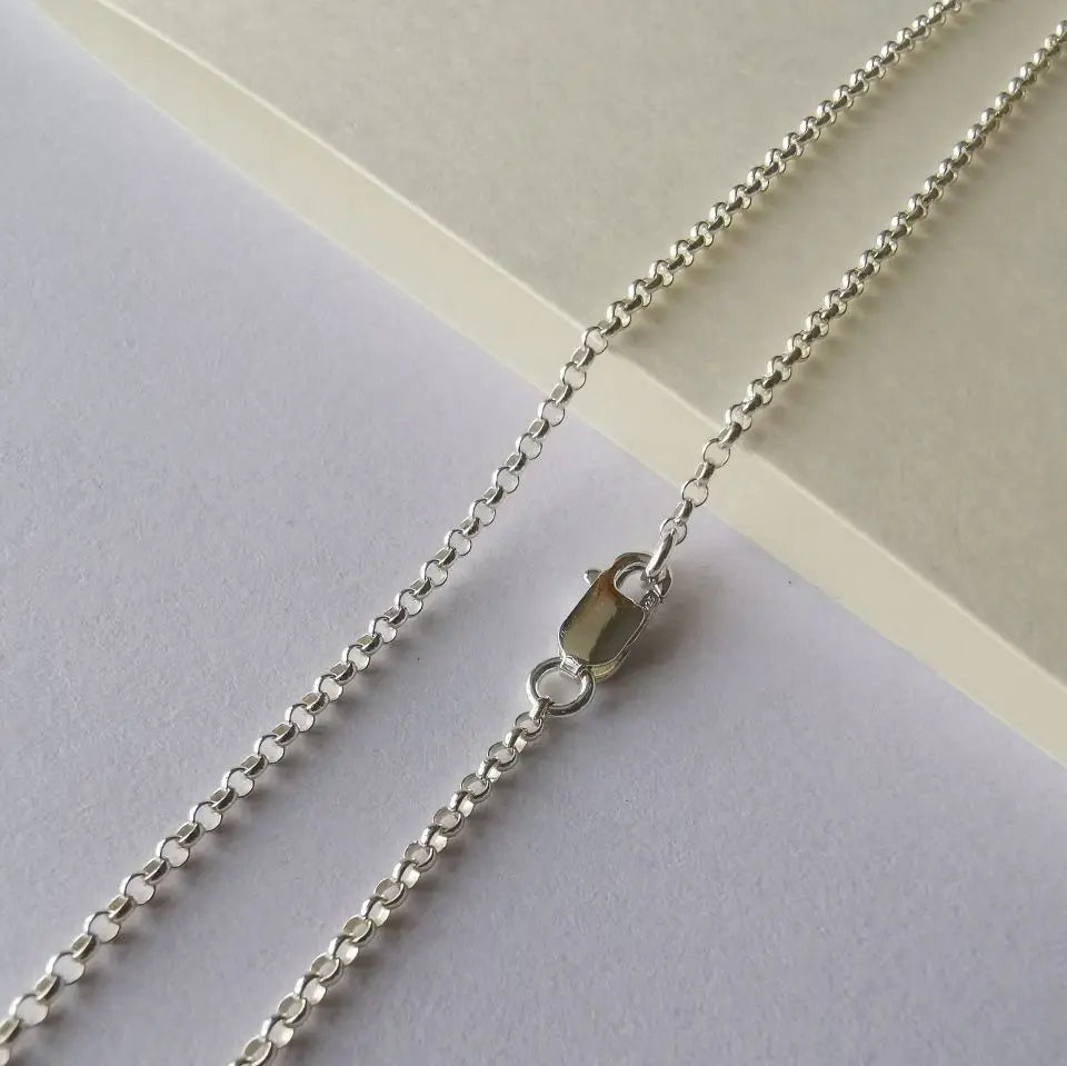 S925 Silver Rolo Chain Necklace for Women & Men
