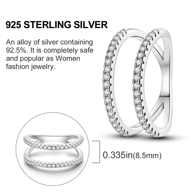 925 Silver Luxury Zircon Ring