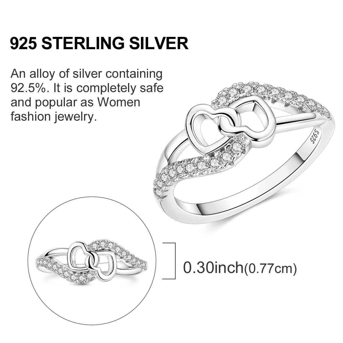 925 Silver Luxury Zircon Ring
