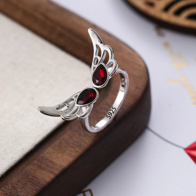 P925 Silver Dragon Punk Ring
