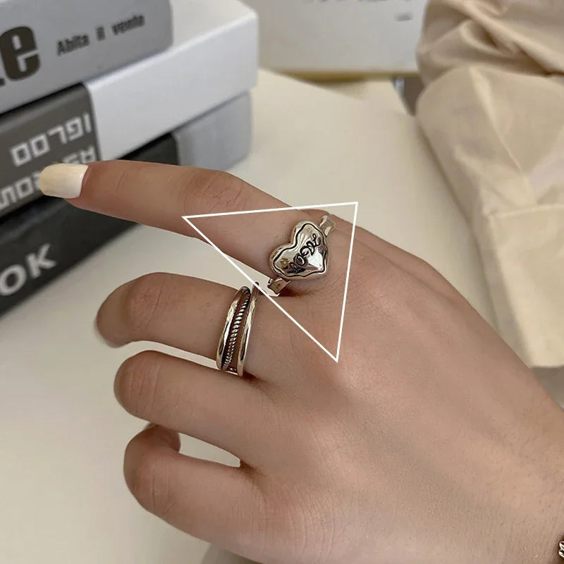 P925 Silver Dragon Punk Ring