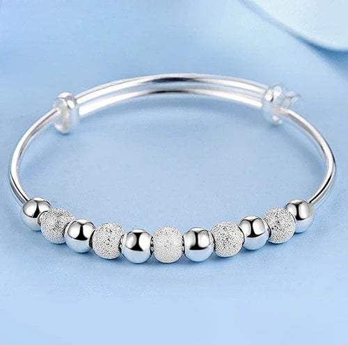 925 Silver Leaf Cuff Bracelet for Women – Adjustable Luxury Bangle