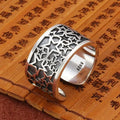 925 Silver Topaz Ring for Women – Vintage Hollow Lace Design