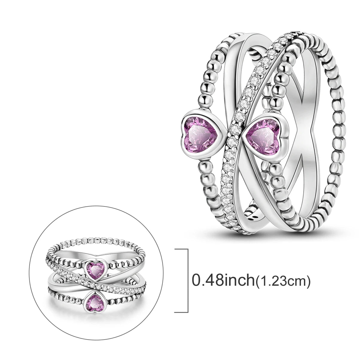 925 Silver Luxury Zircon Ring