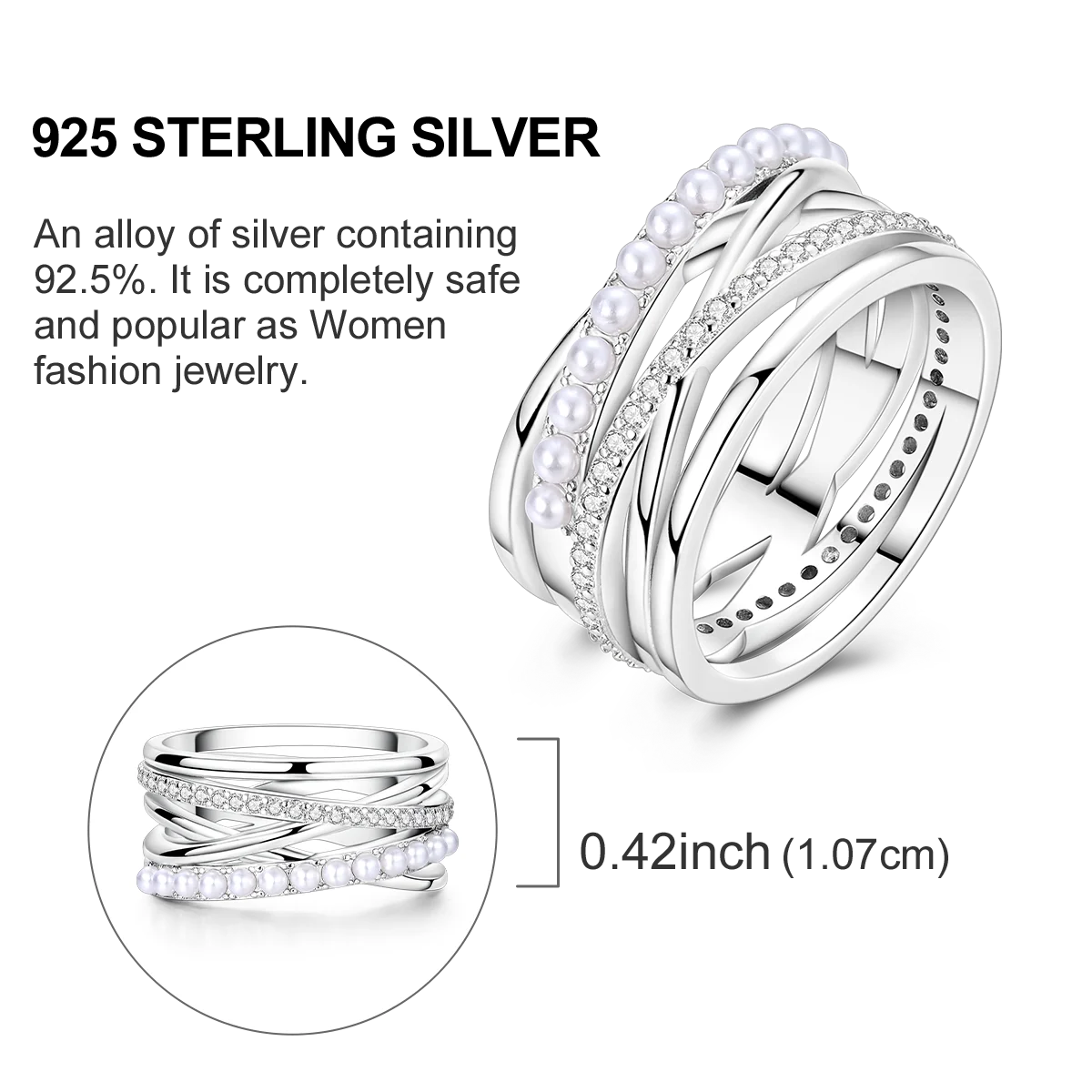 925 Silver Luxury Zircon Ring