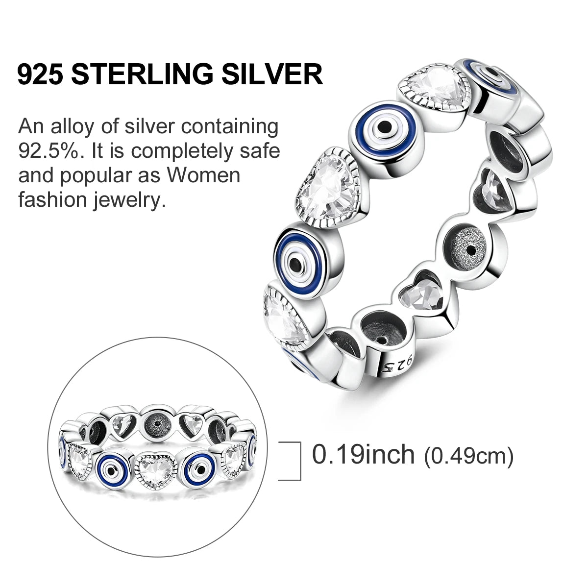 925 Silver Luxury Zircon Ring