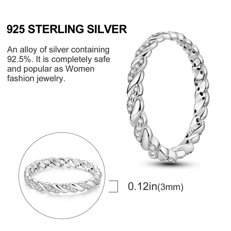 925 Silver Luxury Zircon Ring