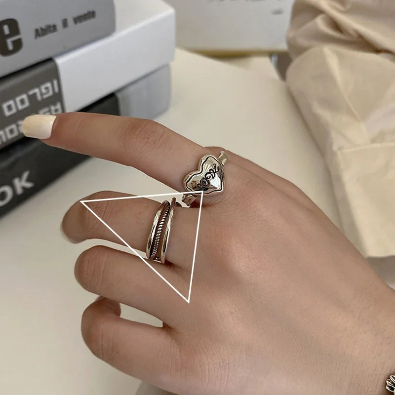 P925 Silver Dragon Punk Ring