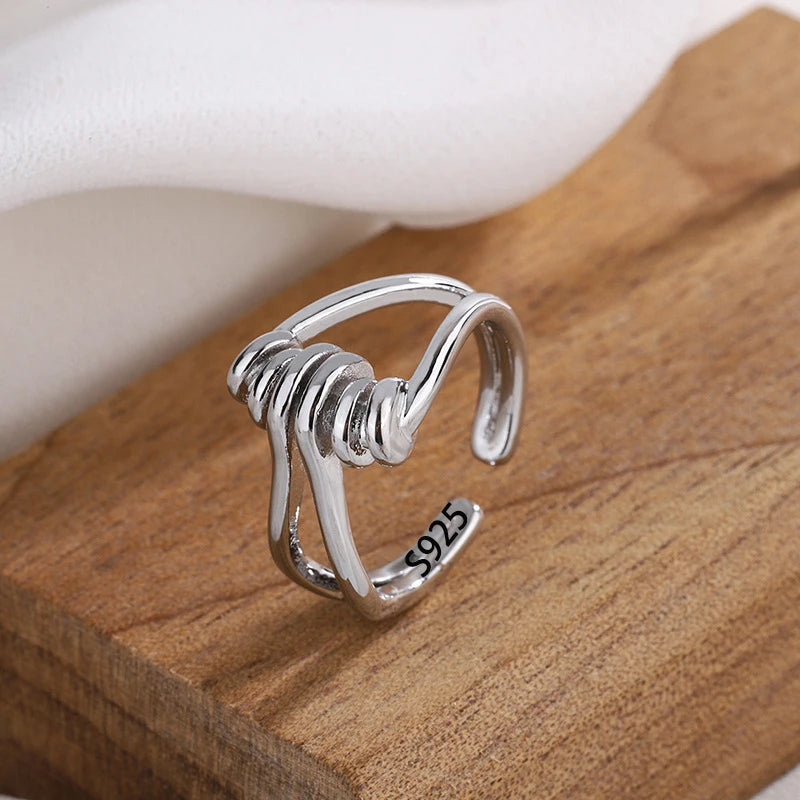 P925 Silver Dragon Punk Ring