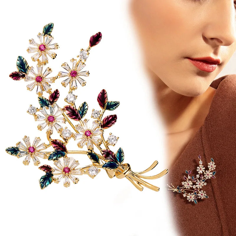Colorful Flower Brooch – Elegant Fashion Pin
