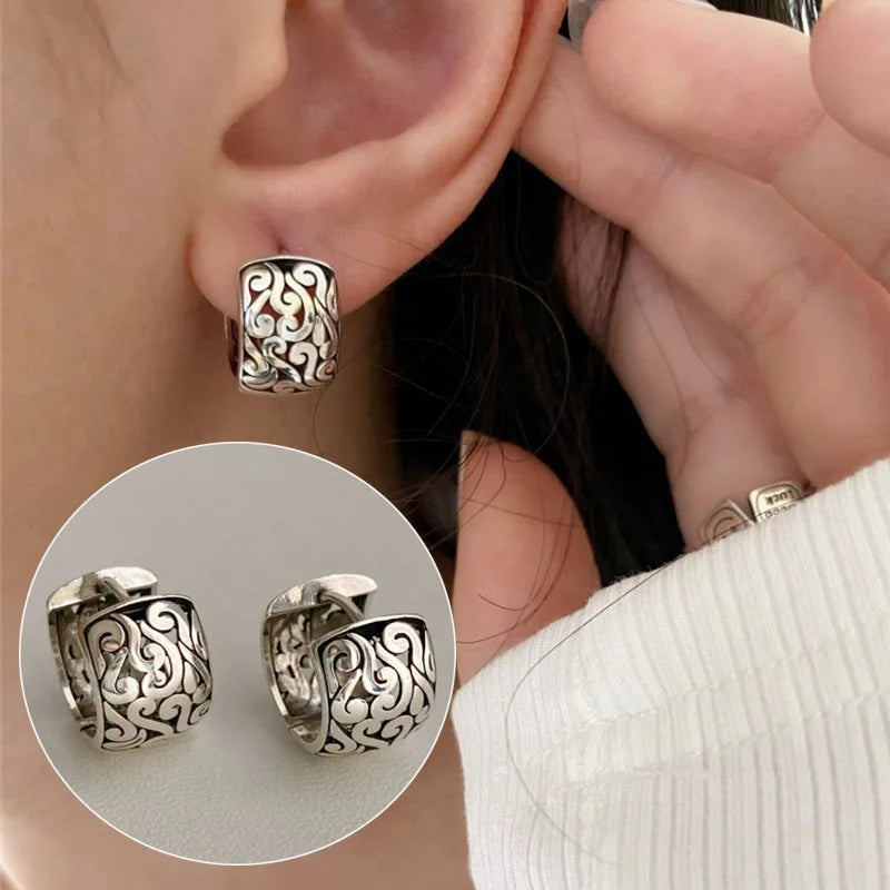 925 Silver Star Earring – Trendy Hip-Hop Style