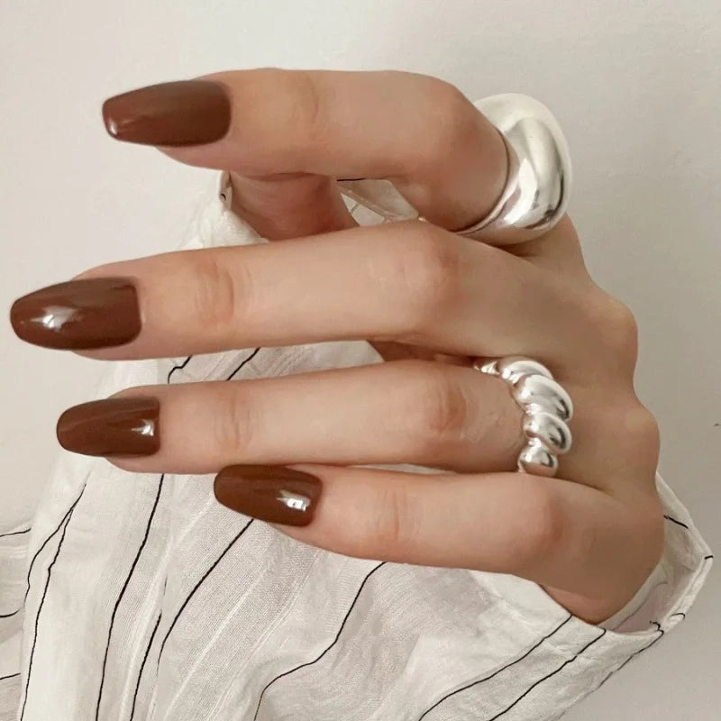 Silver Arched Wide Geometric Punk Ring