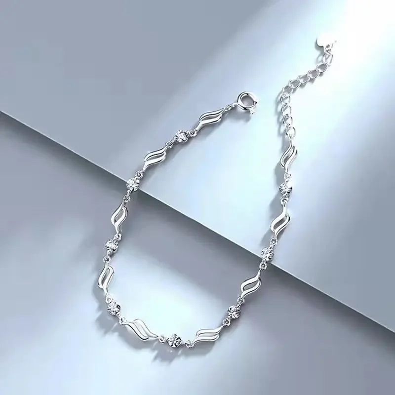 Vintage 925 Silver Zircon Bracelet