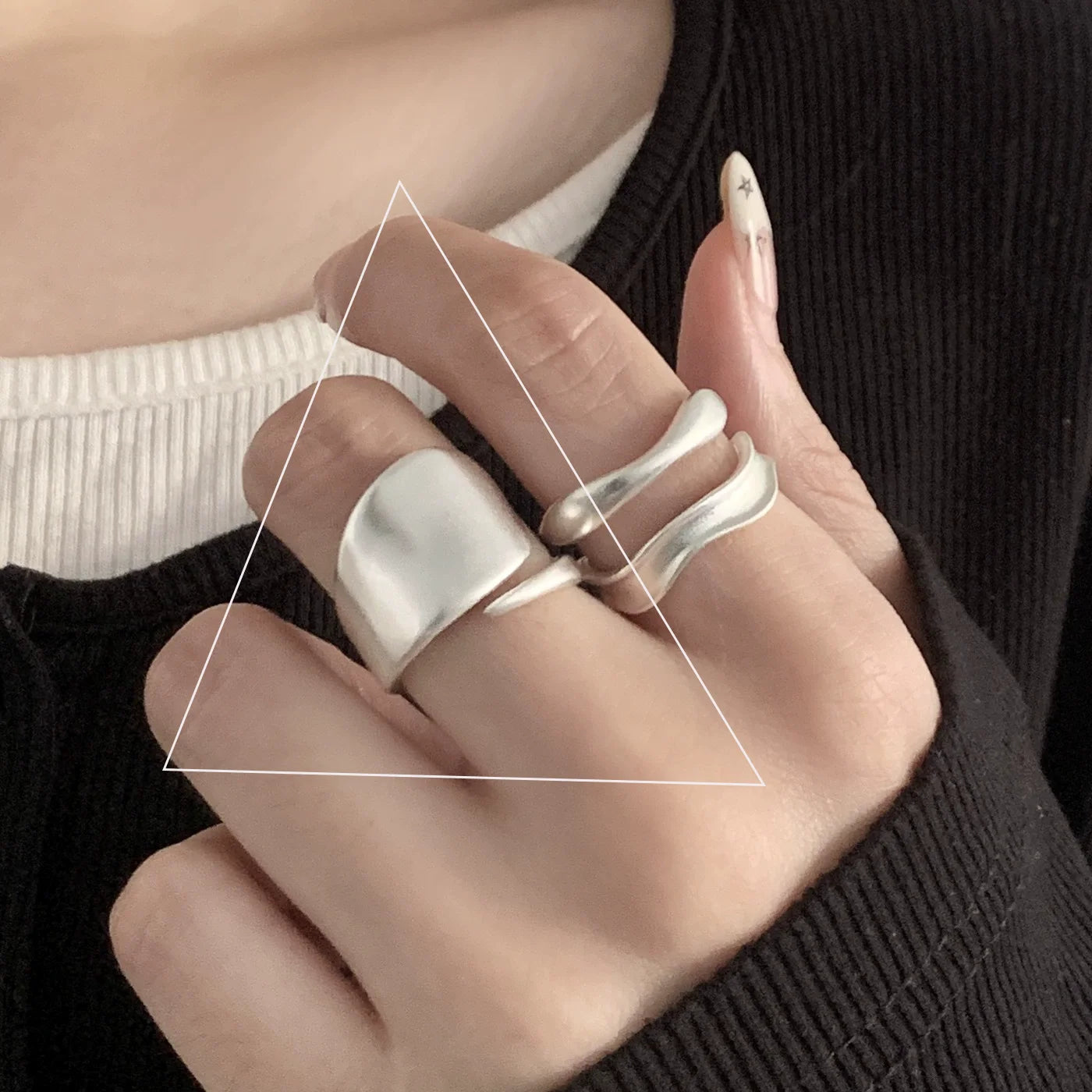 925 Silver Topaz Ring for Women – Vintage Hollow Lace Design