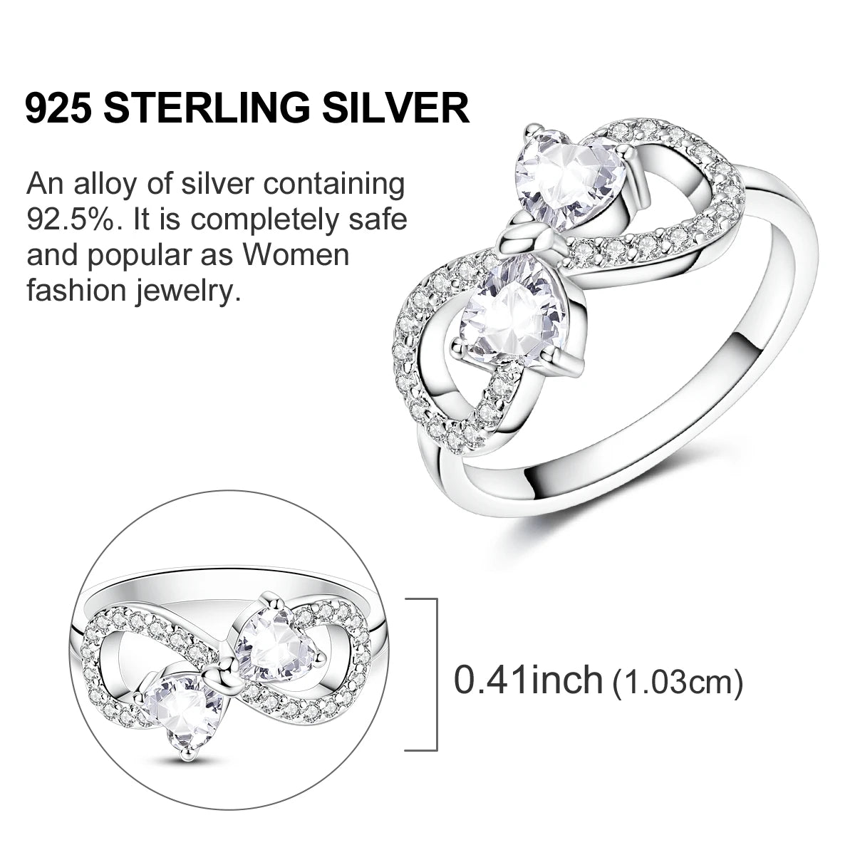 925 Silver Luxury Zircon Ring