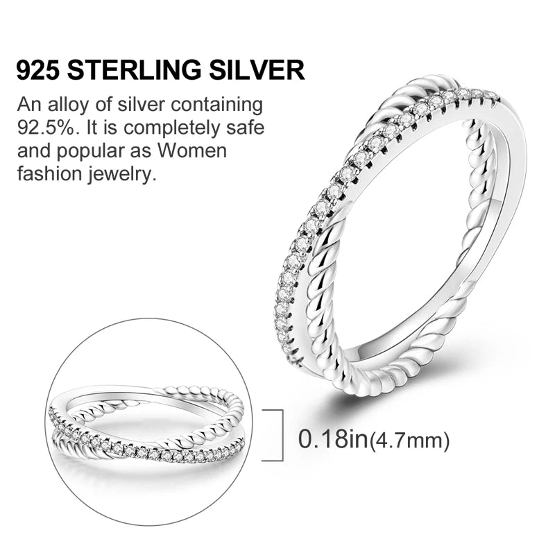 925 Silver Luxury Zircon Ring