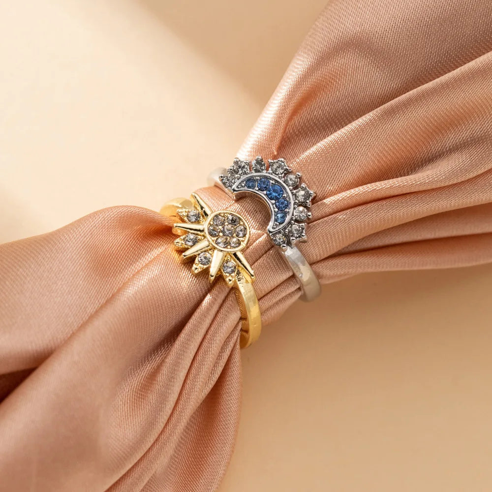 Stainless Steel Magnetic Sun–Moon Necklace for Couples & Friends