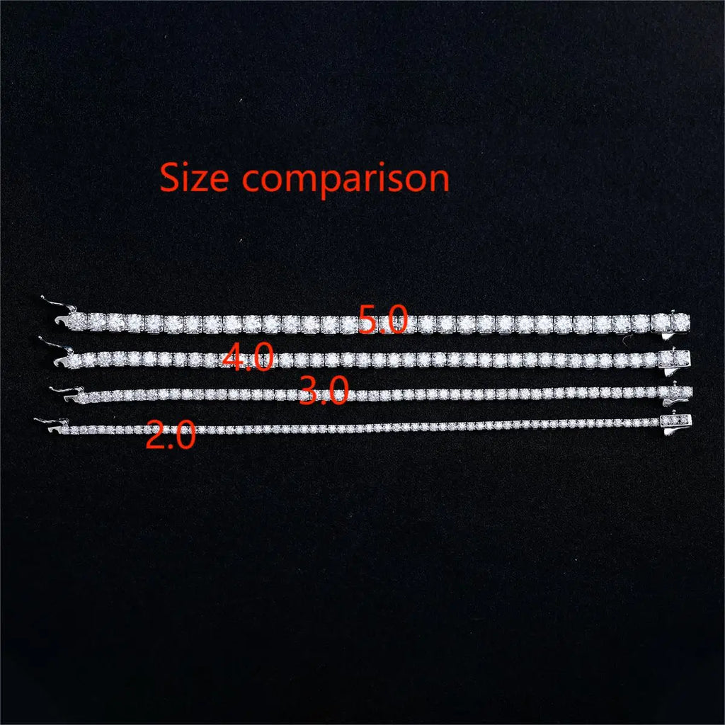 Lumina 2–5mm Moissanite Tennis Bracelet 18K Gold Plated S925 Silver