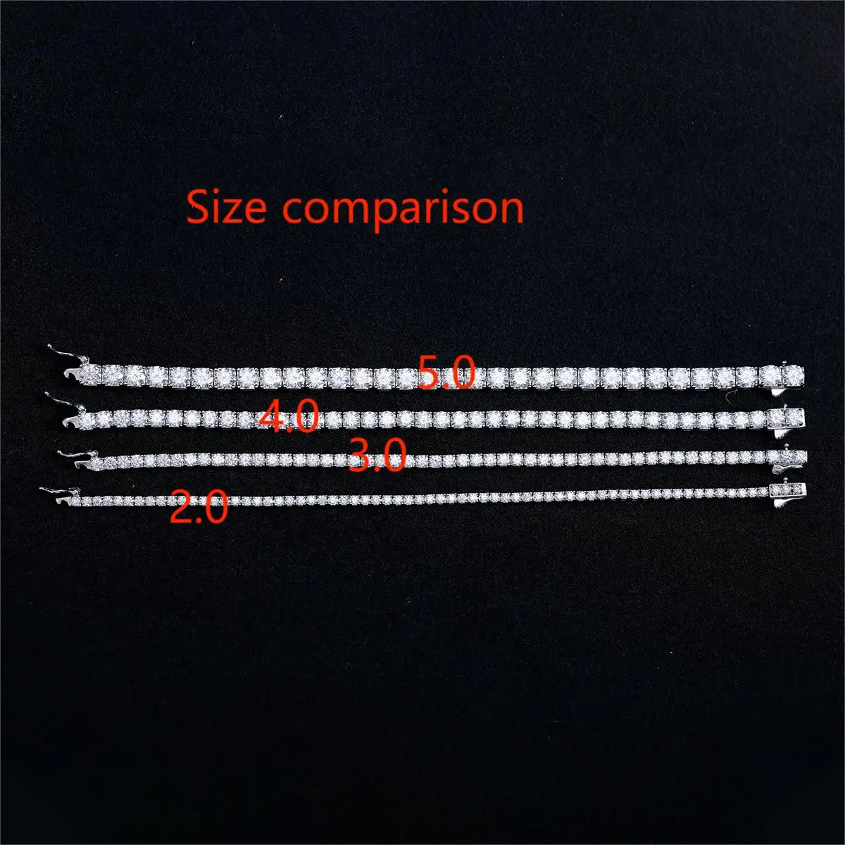 Lumina 2–5mm Moissanite Tennis Bracelet 18K Gold Plated S925 Silver