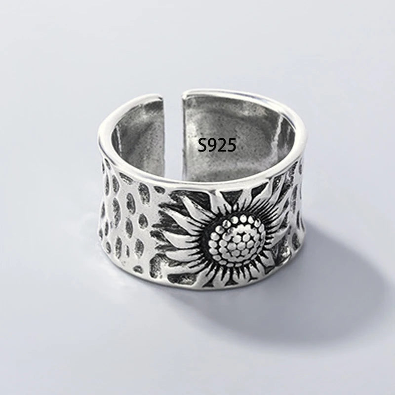 P925 Silver Dragon Punk Ring