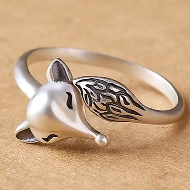 P925 Silver Dragon Punk Ring