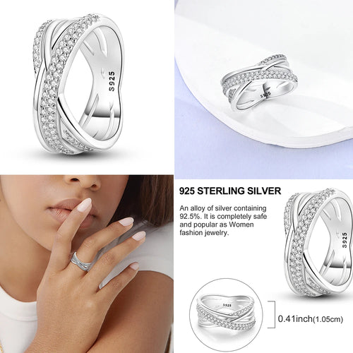 925 Silver Luxury Zircon Ring