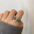 P925 Silver Dragon Punk Ring