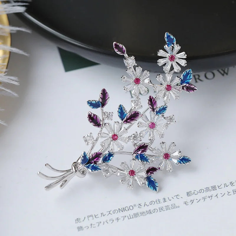 Colorful Flower Brooch – Elegant Fashion Pin