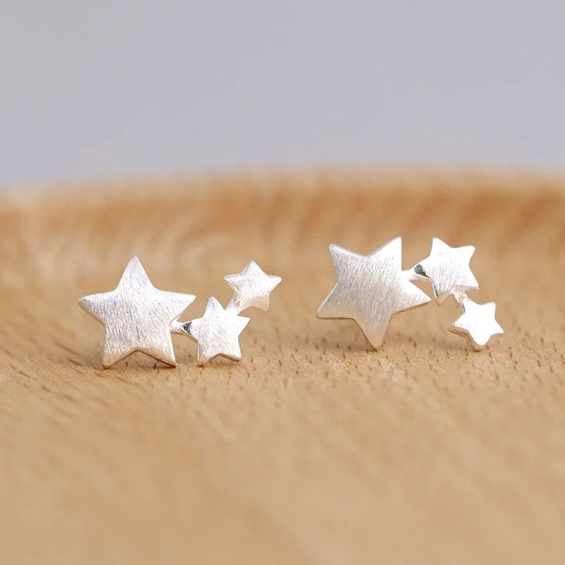 925 Silver Star Earring – Trendy Hip-Hop Style