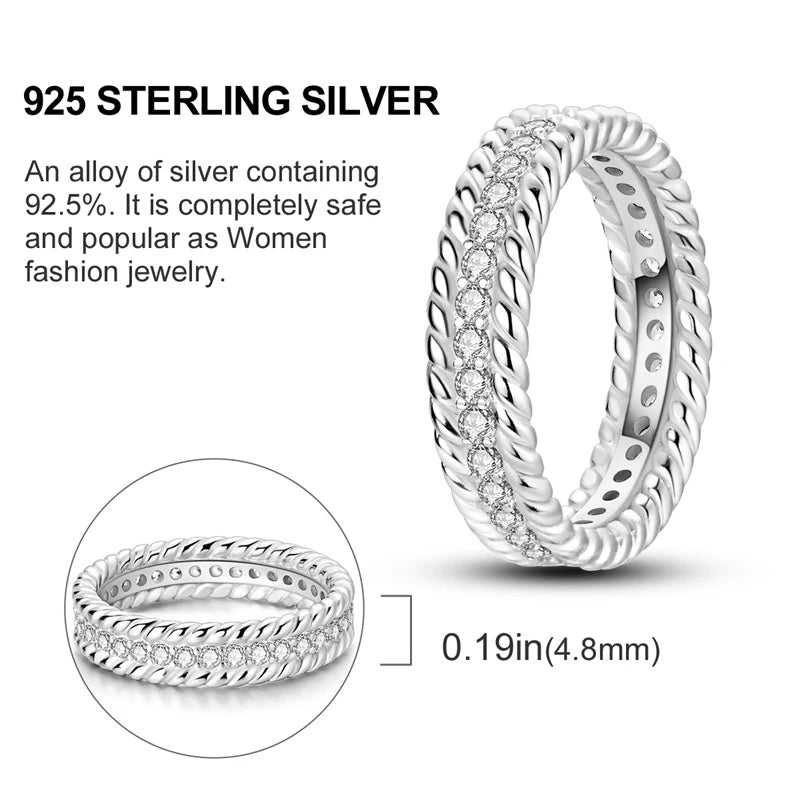 925 Silver Luxury Zircon Ring