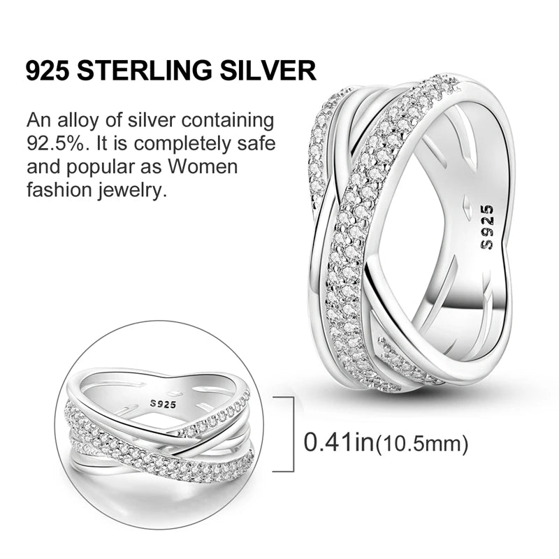 925 Silver Luxury Zircon Ring