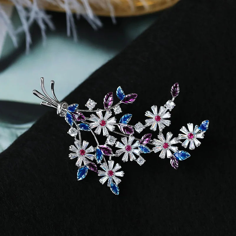 Colorful Flower Brooch – Elegant Fashion Pin