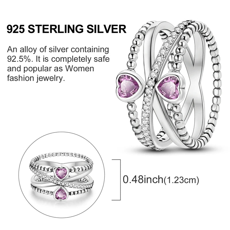 925 Silver Luxury Zircon Ring