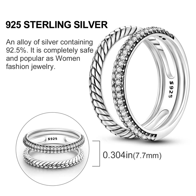 925 Silver Luxury Zircon Ring