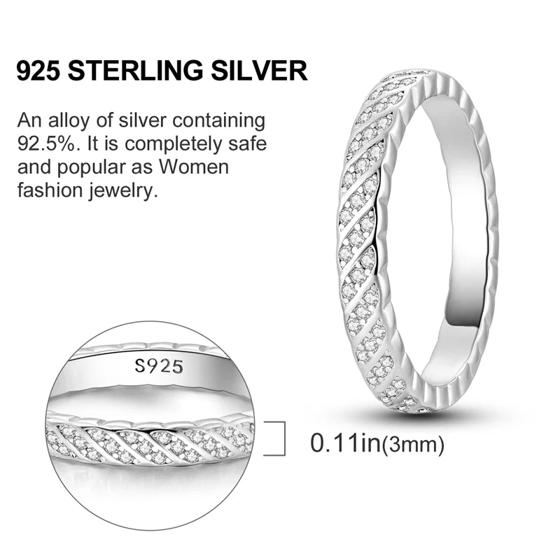 925 Silver Luxury Zircon Ring