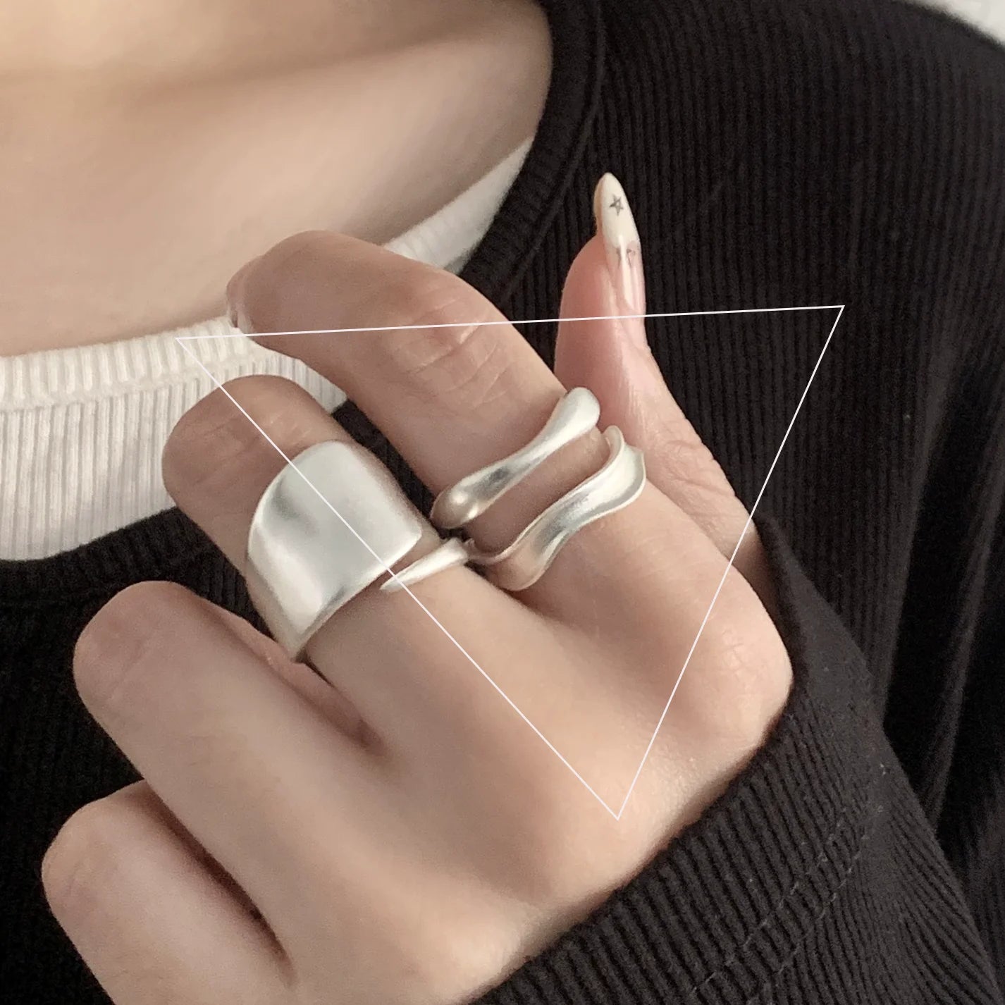 925 Silver Topaz Ring for Women – Vintage Hollow Lace Design