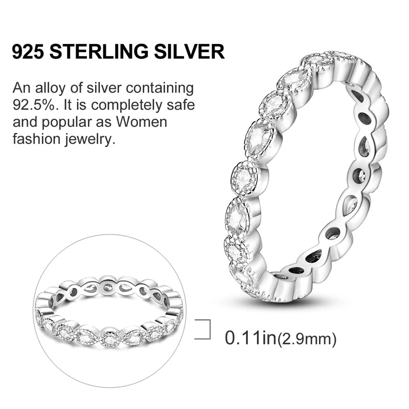 925 Silver Luxury Zircon Ring