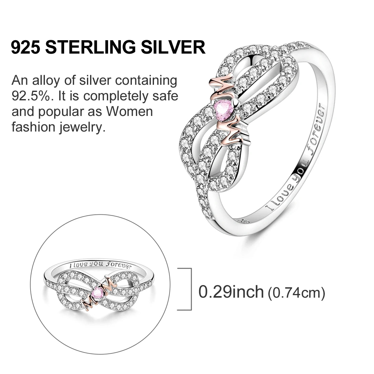 925 Silver Luxury Zircon Ring