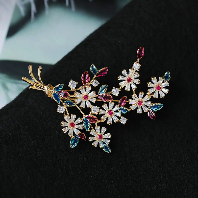 Colorful Flower Brooch – Elegant Fashion Pin