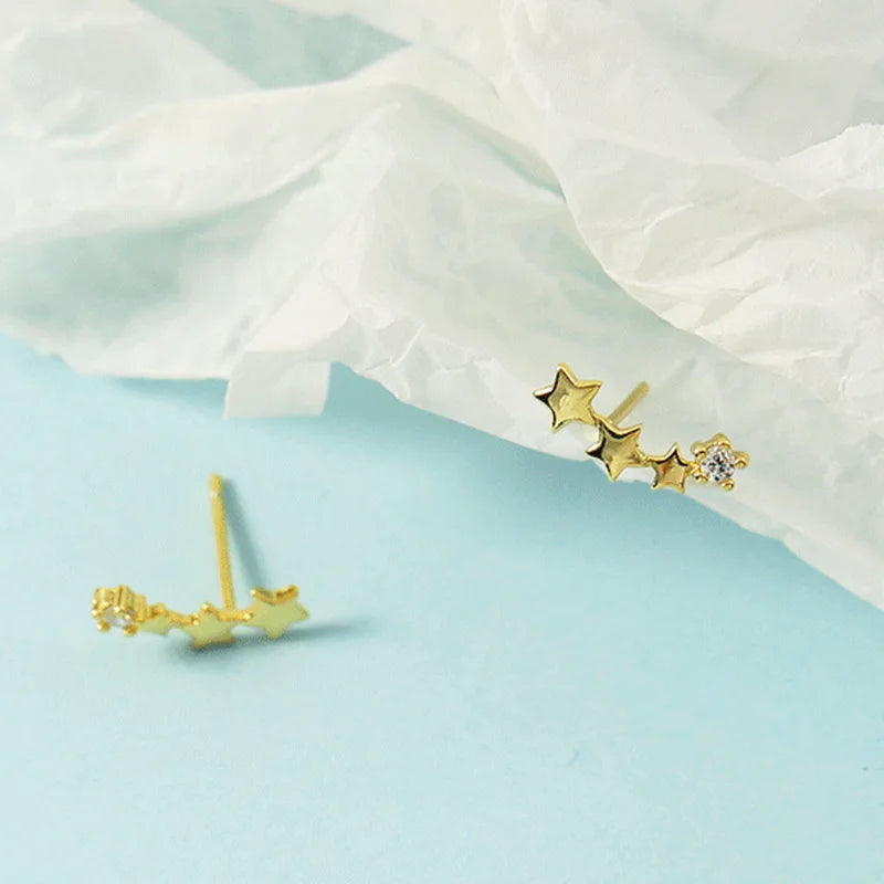 925 Silver Star Earring – Trendy Hip-Hop Style