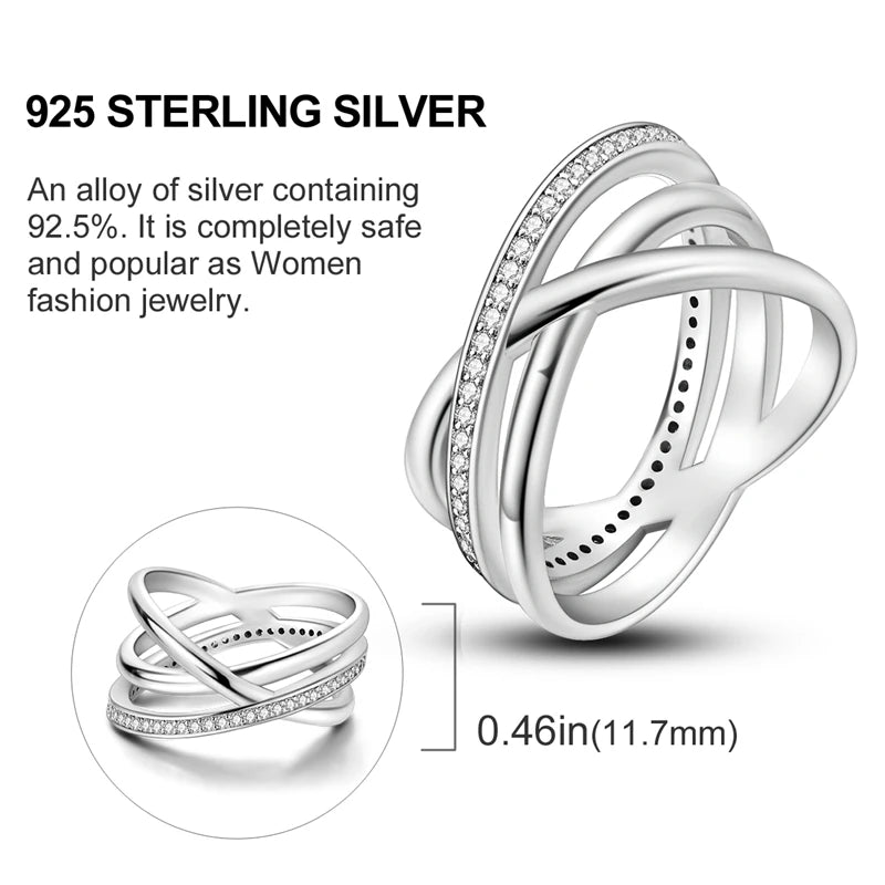 925 Silver Luxury Zircon Ring