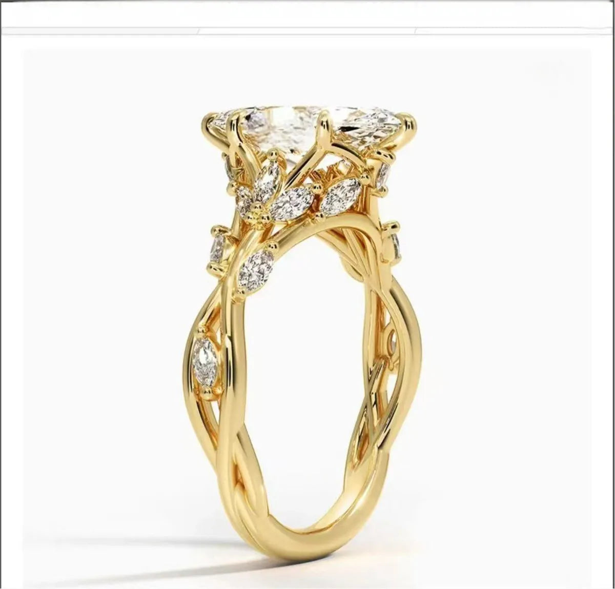 An elegant 2-carat oval diamond ring in 18K gold, perfect for a marriage proposal
