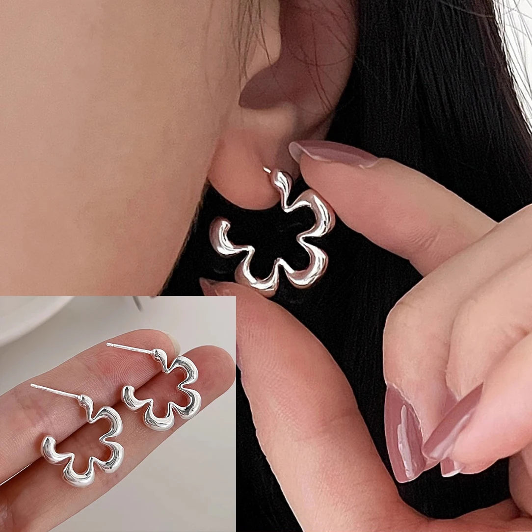 925 Silver Star Earring – Trendy Hip-Hop Style