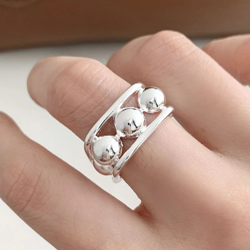 P925 Silver Dragon Punk Ring