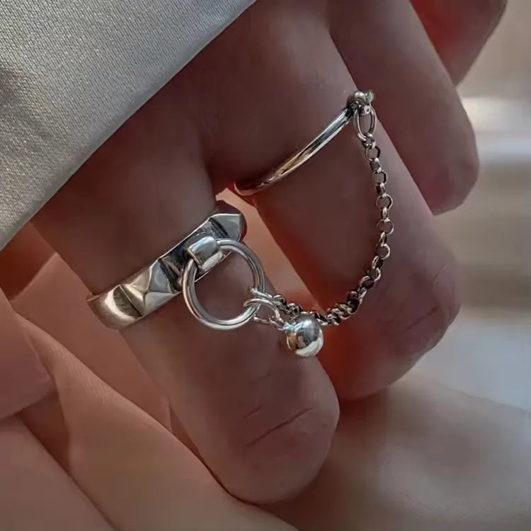 P925 Silver Dragon Punk Ring