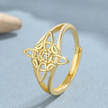 Witch Knot Celtic Ring in 925 Silver