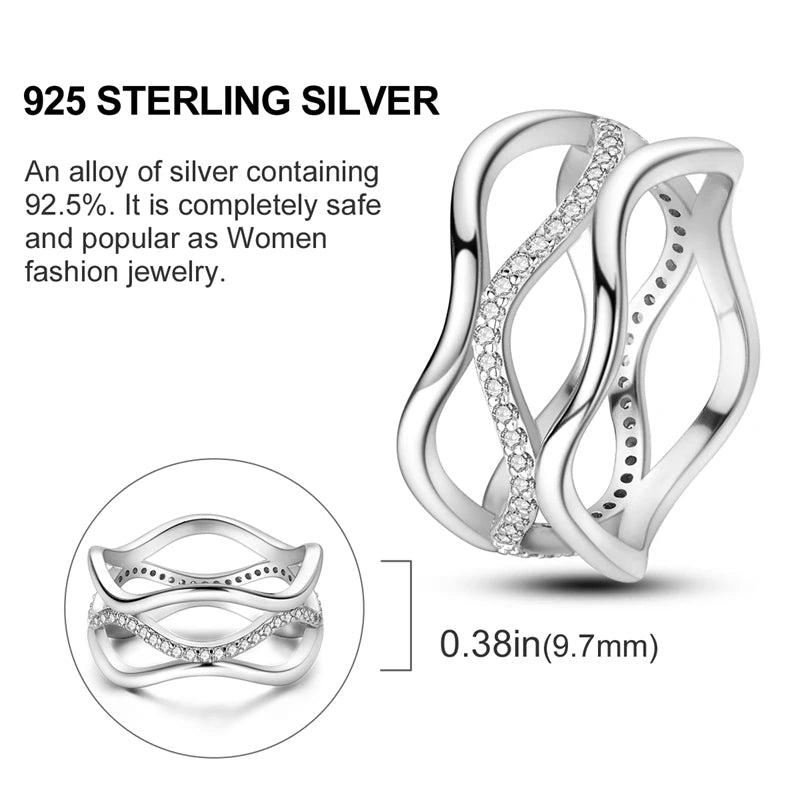 925 Silver Luxury Zircon Ring