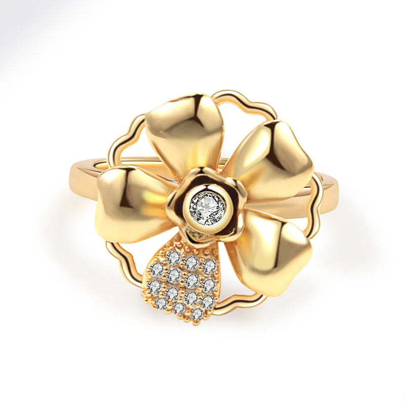 Sunflower crystal ring, anti-anxiety