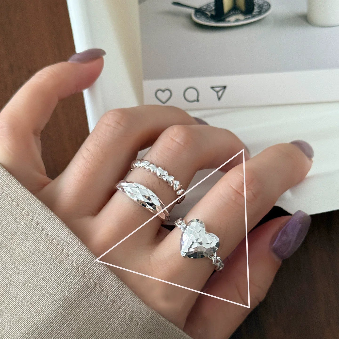 925 Silver Topaz Ring for Women – Vintage Hollow Lace Design