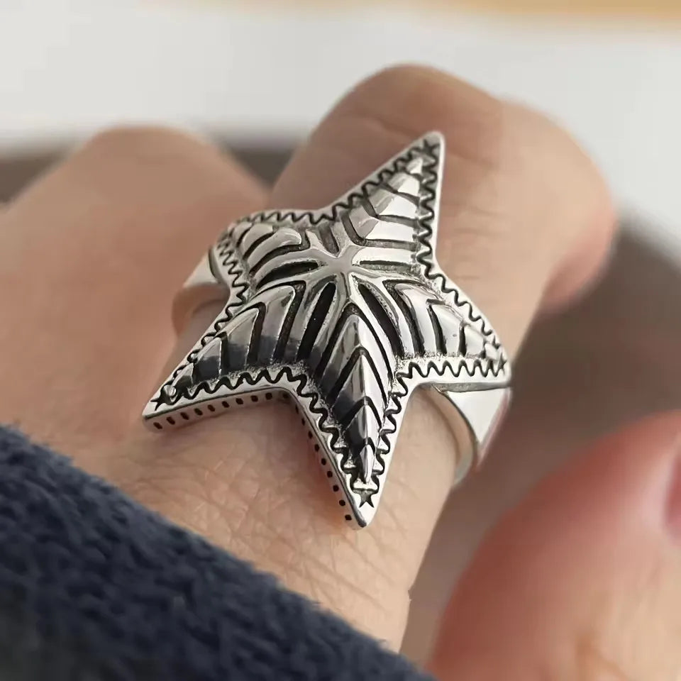 P925 Silver Dragon Punk Ring